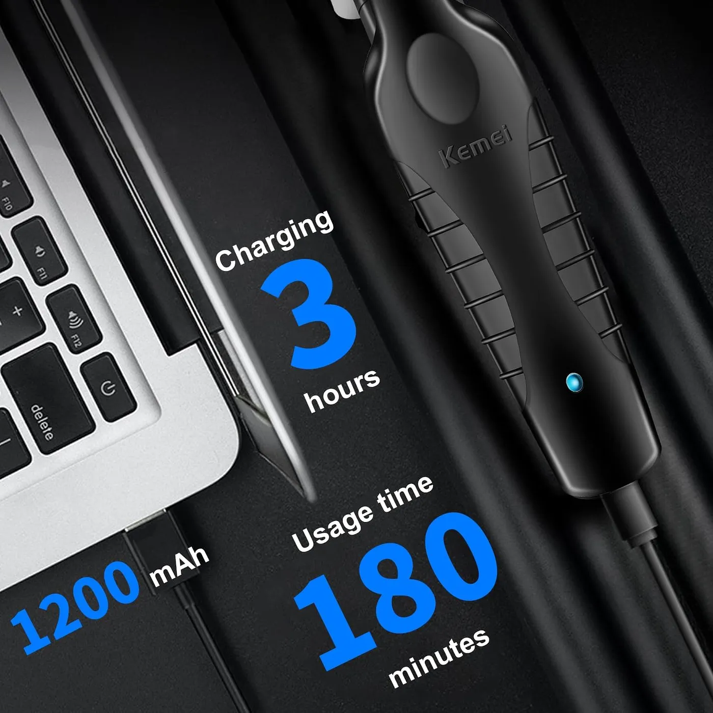 Kemei KM-2299 máquina de corte y perfilado inalámbrica 1200mAh
