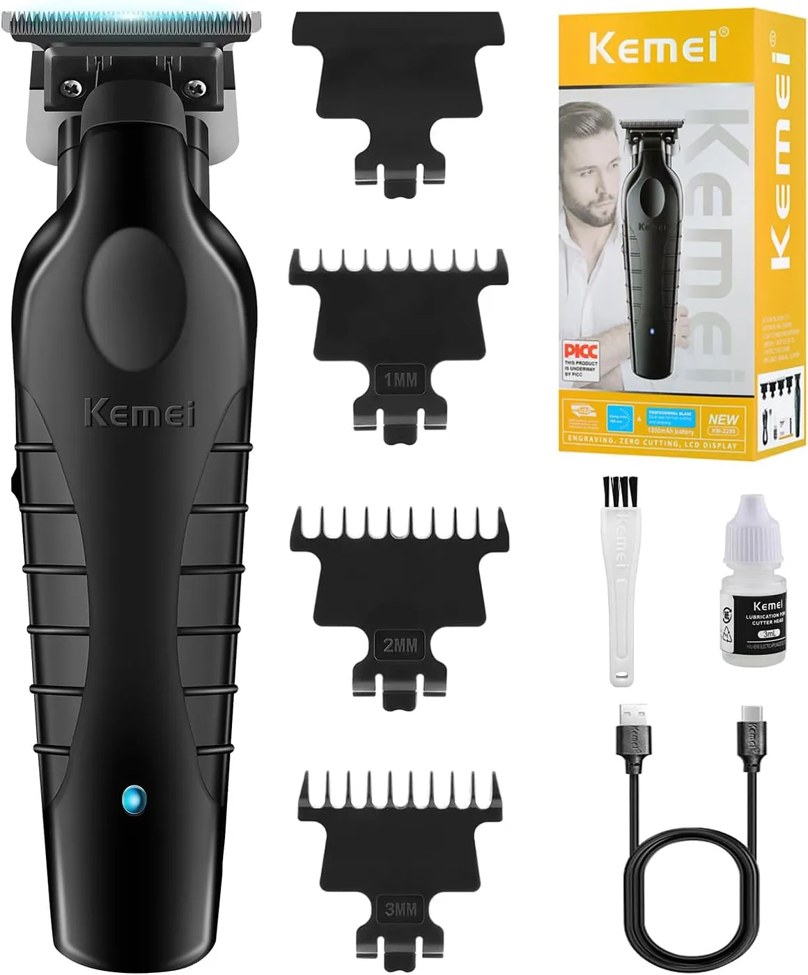 Kemei KM-2299 máquina de corte y perfilado inalámbrica 1200mAh